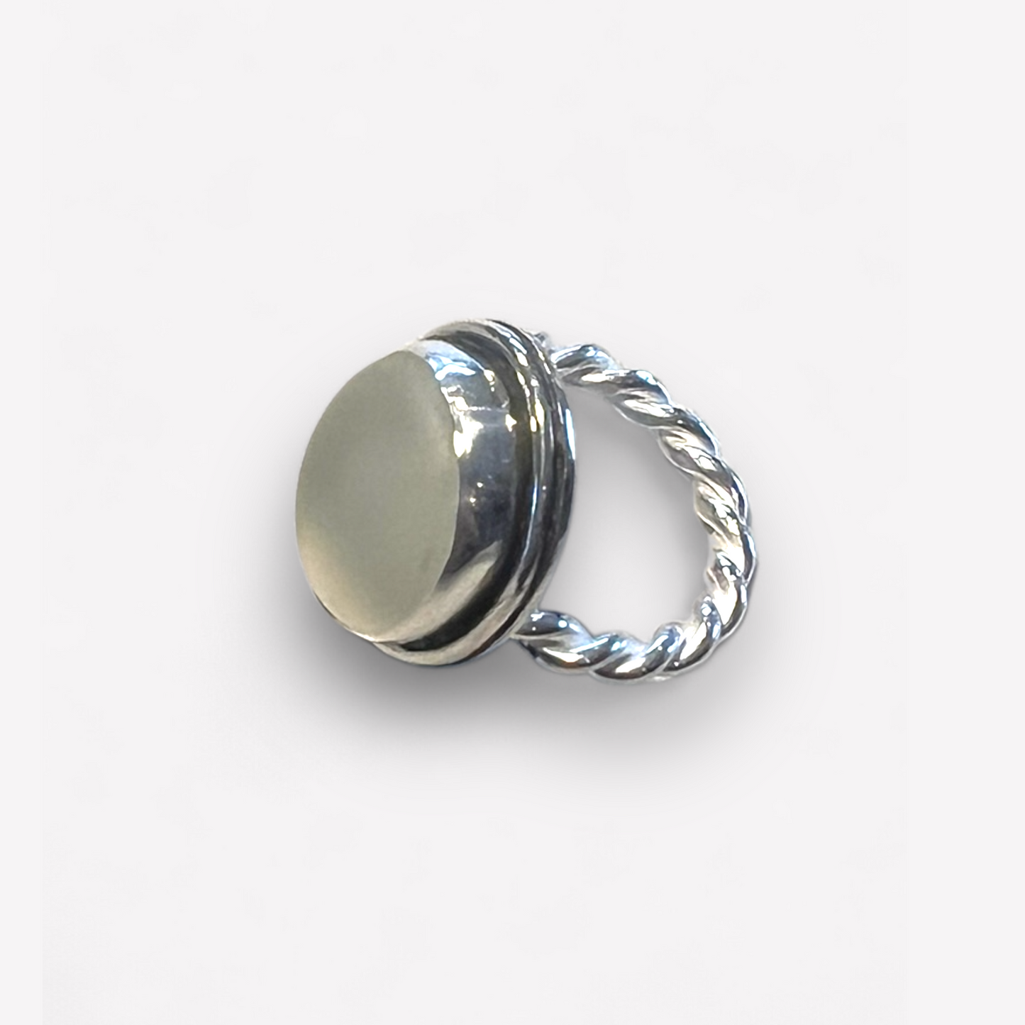 Silverring med strandglas Manet